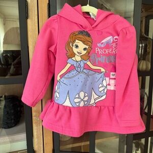 2014 Disney Sofia The First princess hoodie tv show vintage y2k toddler girl